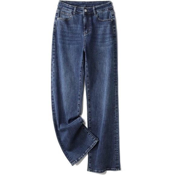 Plus Size Baggy Jeans Women Wide Leg Full Length High Waist Comfortable - Picture 8 of 8